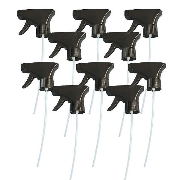 KIT 10 VÁLVULA GATILHO PRETO SPRAY 28/410