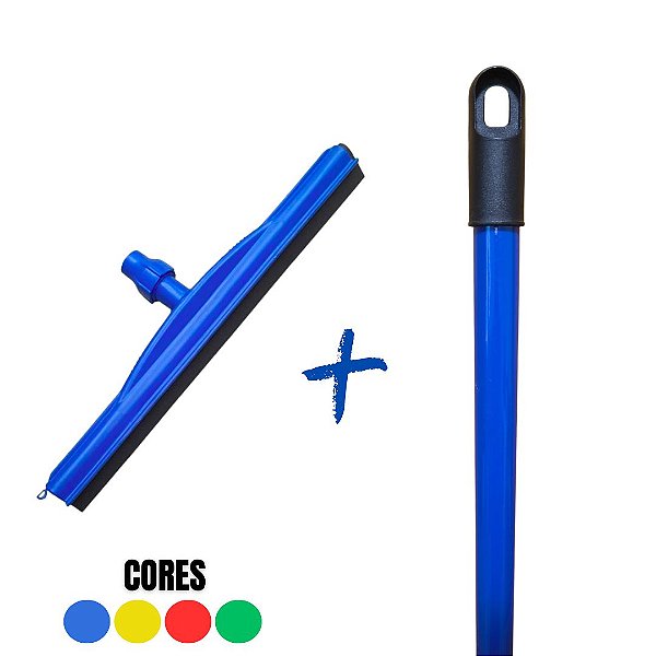 Rodo Borracha Dupla Profissional 45cm ou 55cm com Cabo 1,40m