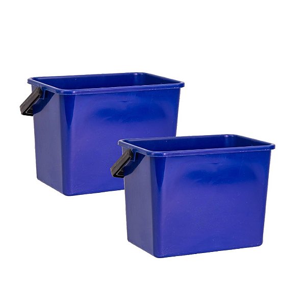 Kit 2 Baldes 4 Litros com Alça para Limpeza Cores Diversas