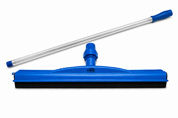Rodo Dry Azul 55 cm Borracha Dupla Proklin Com Cabo de Alumínio