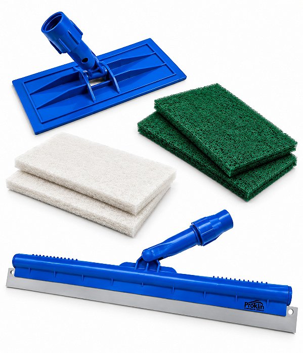 Kit Rodo Articulado 45cm Azul + Suporte LT + 4 Fibras