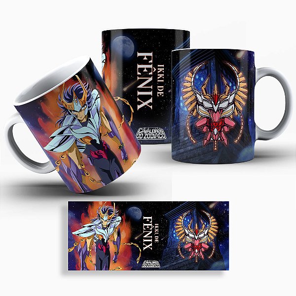 Caneca Cavaleiros do Zodíaco - Ikki de Fênix