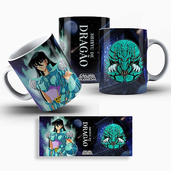 Caneca Cavaleiros do Zodíaco - Shiryu de Dragão