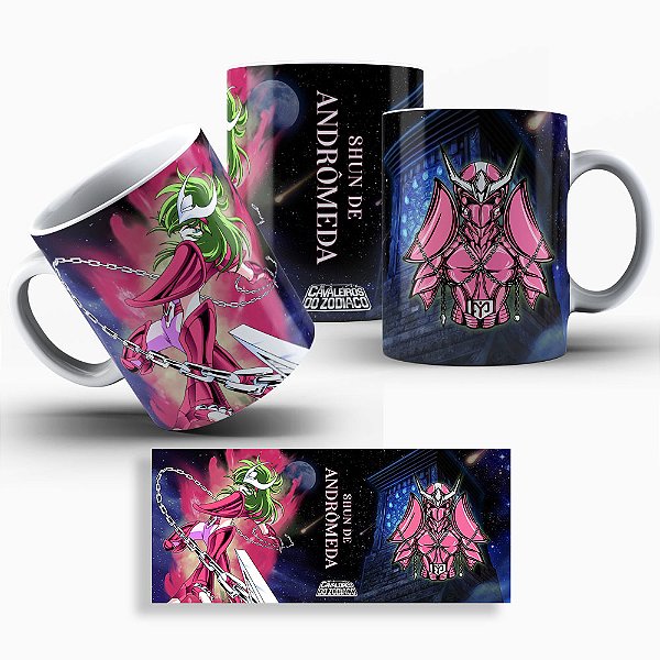 Caneca Cavaleiros do Zodíaco - Shun de Andrômeda