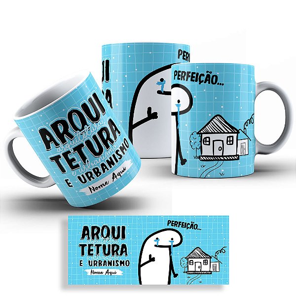 Caneca Flork Profissões - Arquitetura - Nome Personalizado