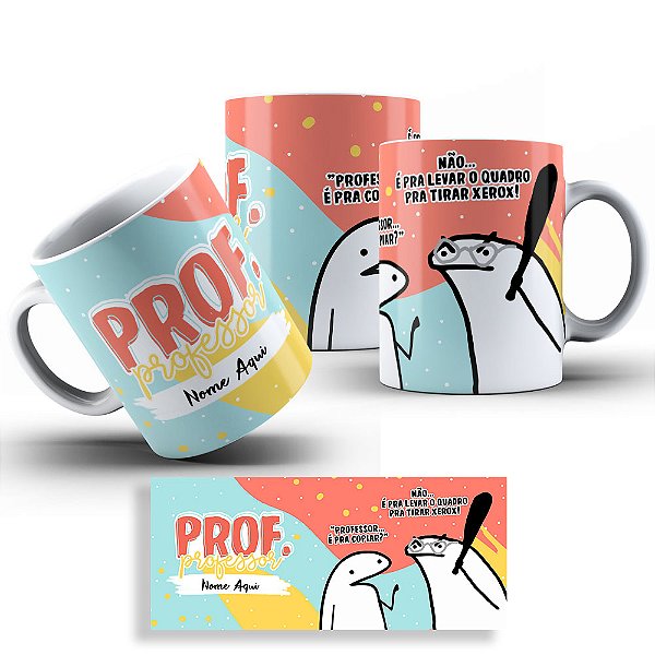 Caneca Flork Profissões - Professor - Nome Personalizado