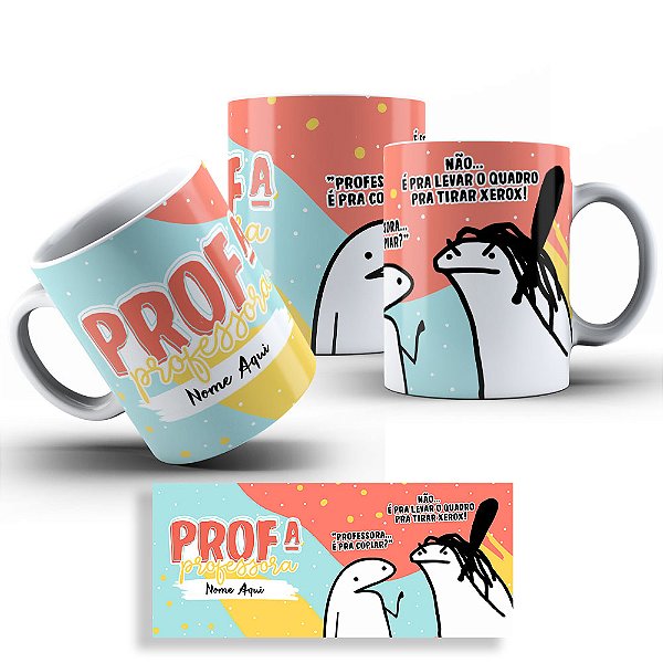 Caneca Flork Profissões - Professora - Nome Personalizado