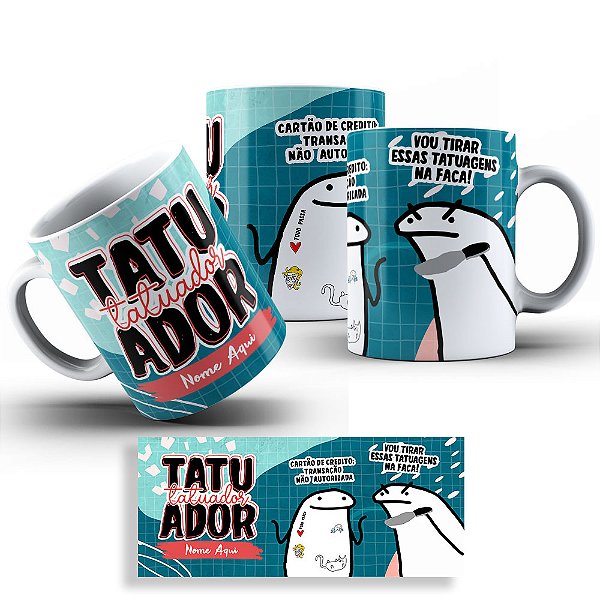 Caneca Flork Profissões - Tatuador - Nome Personalizado