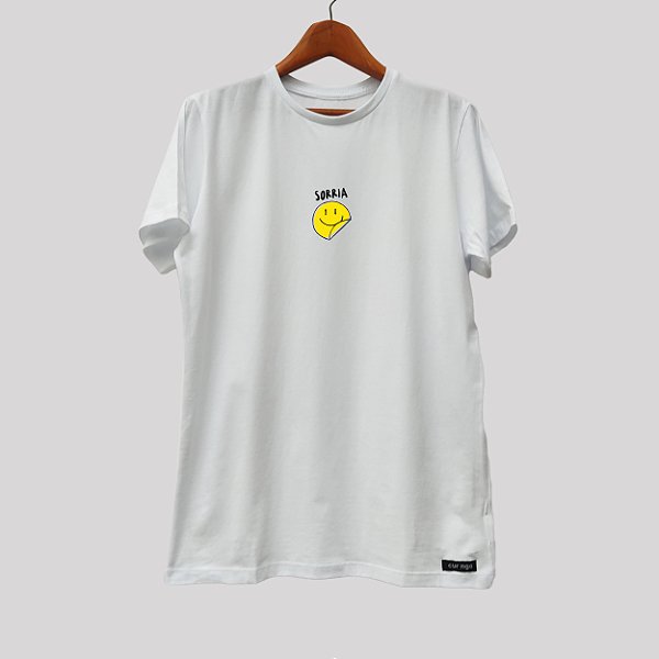 Camiseta e Baby Look Sorria - Algodão Eco3 Premium Curinga