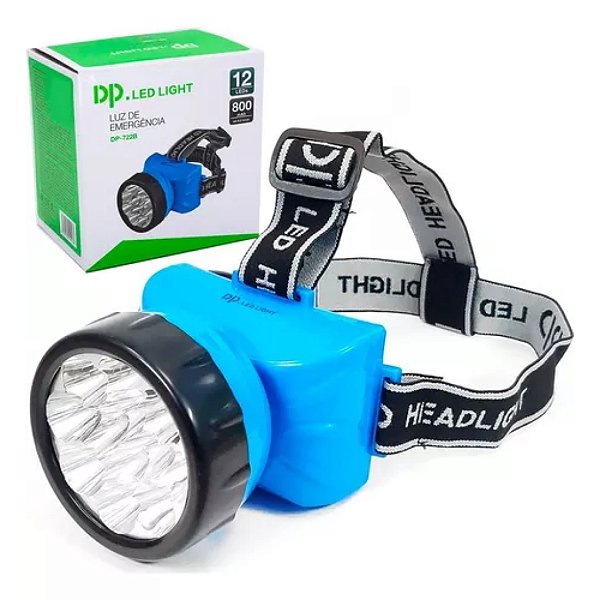 LANTERNA DE CABECA COM LED E BATERIA RECARREGAVEL BIVOLT 1W DP-722B
