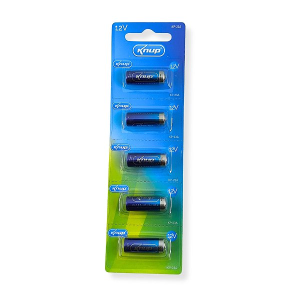 CARTELA COM 5 PILHAS ALCALINAS 12V KNUP KP-23A