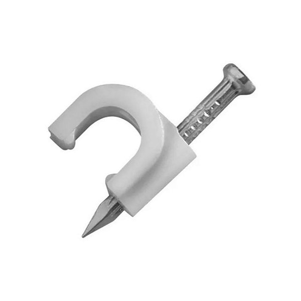 FIXA CABO REDONDO 4MM BRANCO FXCB0005A