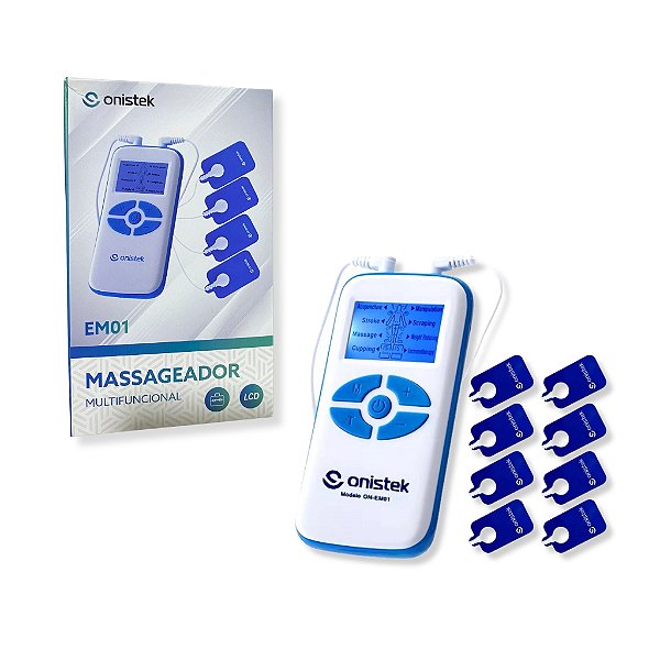 MASSAGEADOR ELETRICO MUSCULAR PORTATIL RECARREGAVEL VIA USB ON-EM01