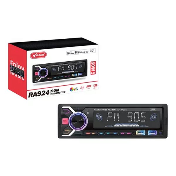 SOM AUTOMOTIVO MP3 DISPLAY LED BLUETOOTH KP-RA924