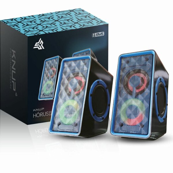 CAIXA DE SOM MULTIMIDIA 2.0 CANAIS ILUMINACAO LED KP-RO826