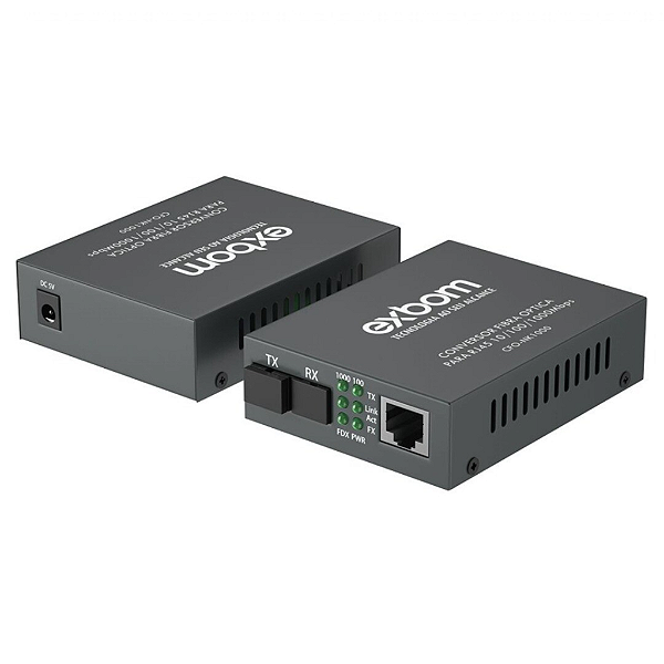 CONVESOR FIBRA OPTICA RJ45 10/100/1000 Mbps 5KM EXBOM / MODELO:CFO-NK1000