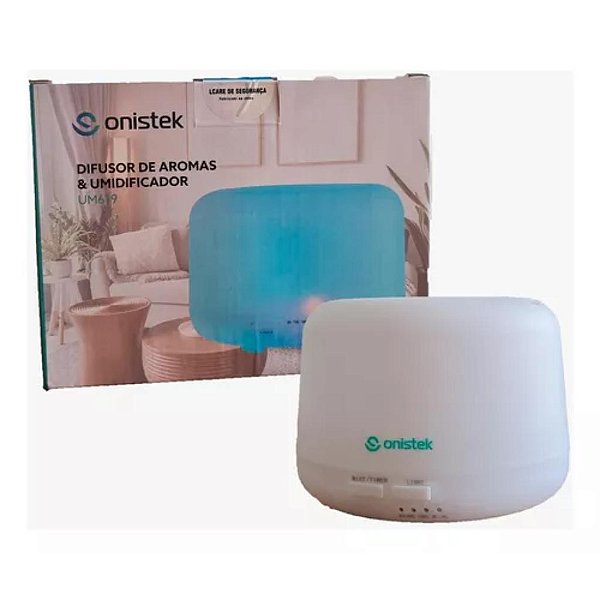 UMIDIFICADOR E AROMATIZADOR DE AR VOLT 5V POT12W 300ML ON-UM619TTD