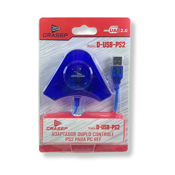 ADAPTADOR DUPLO CONTROLE PS2 PARA PC D-USB-PS2 GRASEP