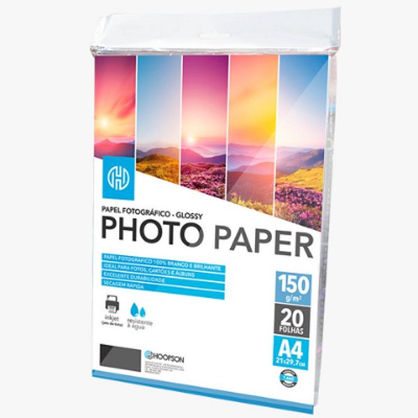 PAPEL GLOSSY MARCA HOOPSON PGL-150/20