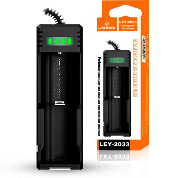 CARREGADOR PARA PILHA E BATERIA RECARREGAVEL LEY-2033
