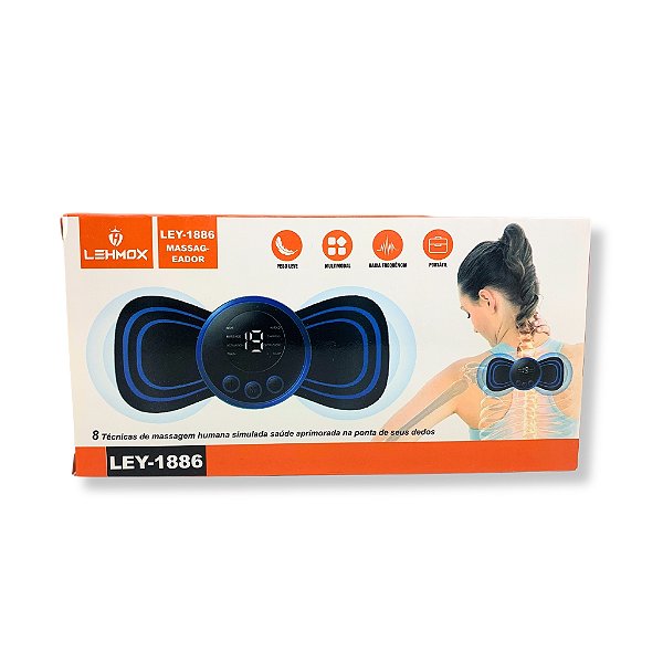 APARELHO PORTATIL MASSAGEADOR RECARREGAVEL USB LEY-1886