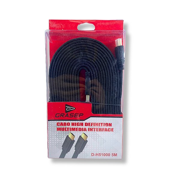 CABO COM CONECTOR HDMI PARA HDMI D-H51000 5M GRASEP