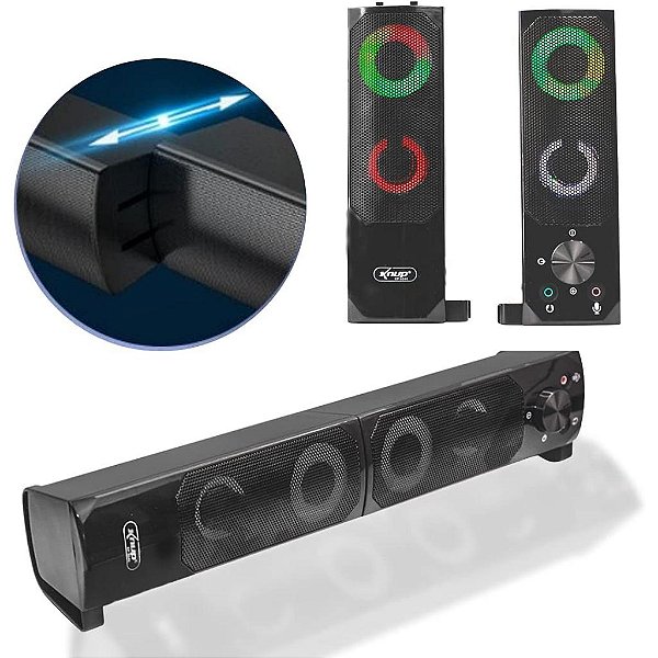 CAIXA DE SOM MULTIMIDIA 2.0 CANAIS KNUP - KP-6040