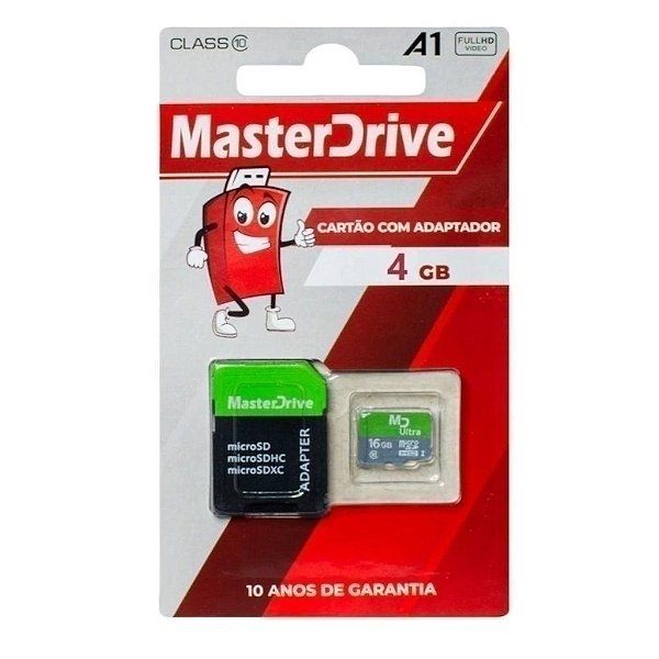 CARTAO DE MEMORIA MASTERDRIVE 4GB