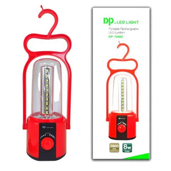 LANTERNA TIPO LAMPIAO, RECARREGAVEL DP - DP-7048C