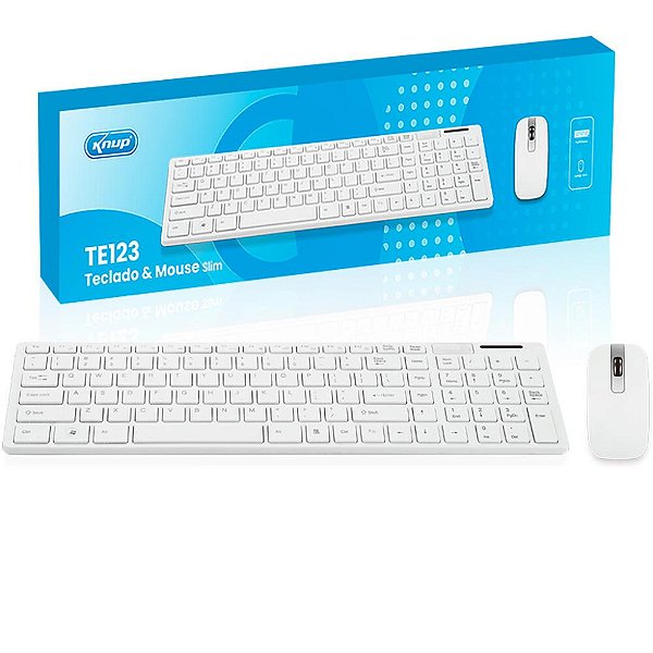 KIT DE TECLADO E MOUSE SLIM KP-TE123