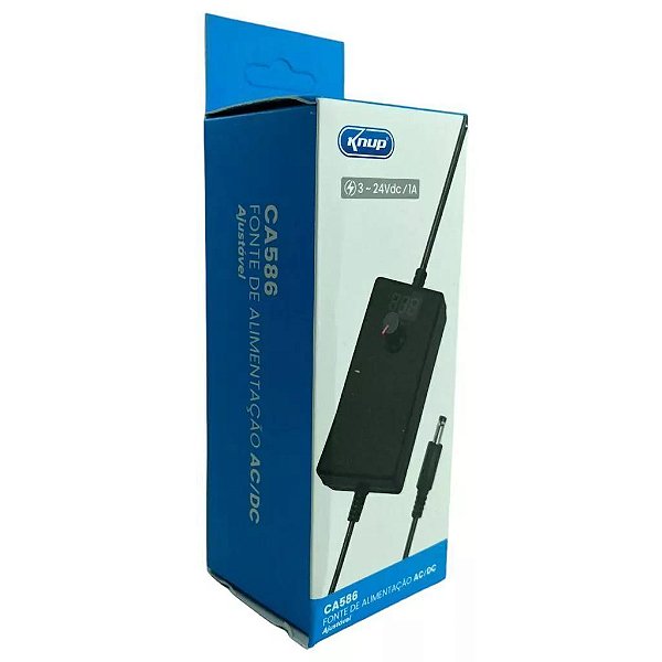 FONTE DE ALIMENTACAO PARA NOTEBOOK ENTRADA AC BIVOLT AUTOMATICO 3 24VDC/1A KP-CA586
