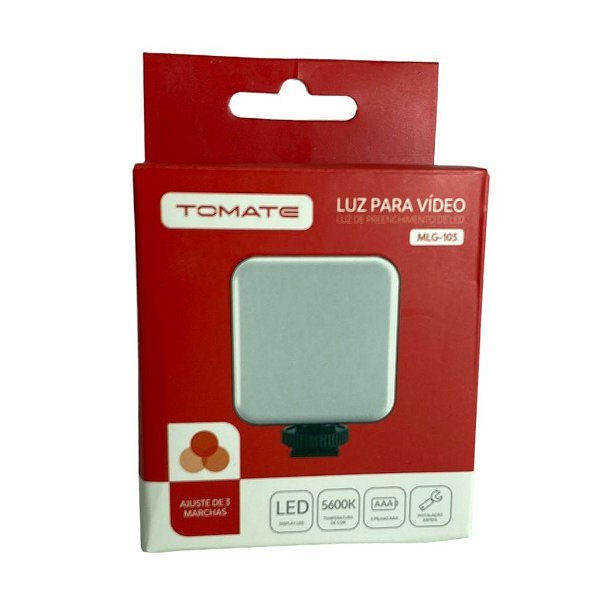 LUMINARIA LED COM SUPORTE PARA TRIPE/CAMERA 7W LUMENS 600 MLG-103