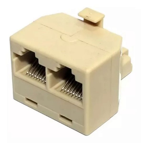 ADAPTADOR RJ 45 MACHO PARA 2 XRJ 45 FEMEA 8X8 EMRJ0004