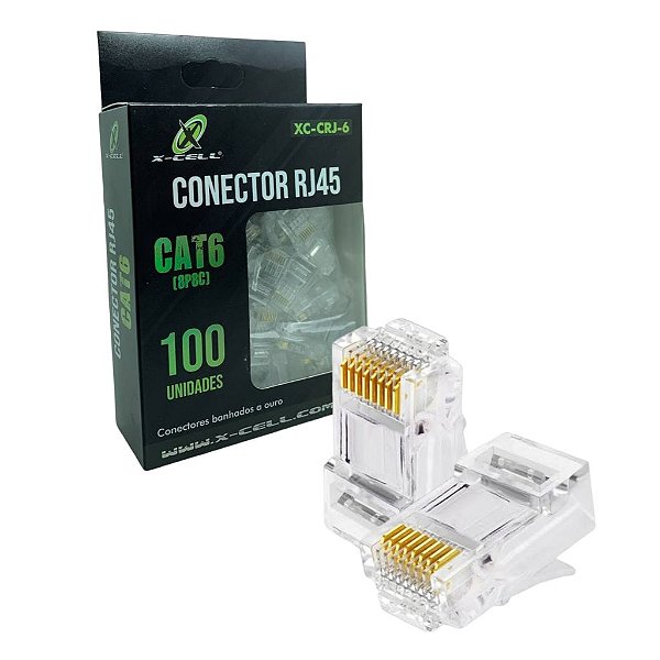 CONECTOR RJ.45 CAT 6 MARCA: X-CELL MOD. XC-CRJ-6