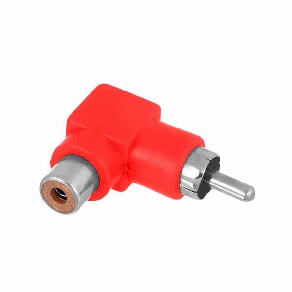 ADAPTADOR RCA 90: PONTA GOLD VERMELHO EMRC0004