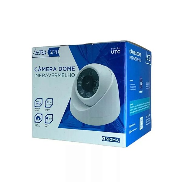 CAMERA DOME DE SEGURANCA 2MP 1080P 2.8MM DISTANCIA 10M REF.: SIGMA-M2420B