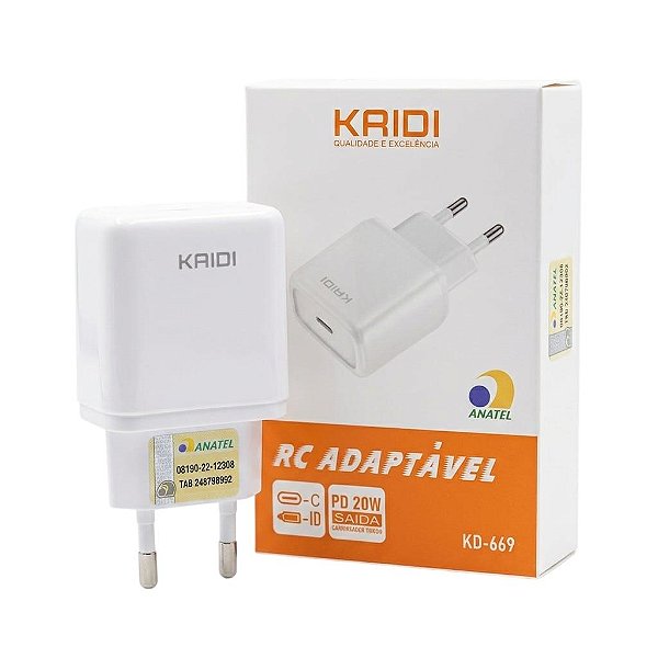 CARREGADOR PARA TELEFONE CELULAR KD-669