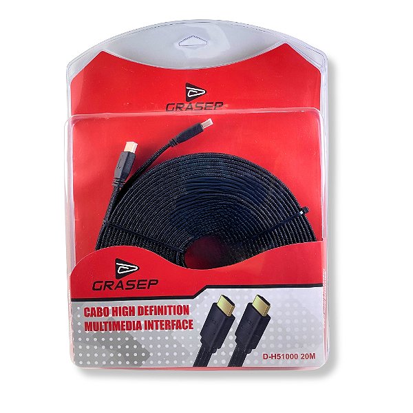 CABO DE AUDIO DE VIDEO CONECTORES HDMI GRASEP D-H51000 20M