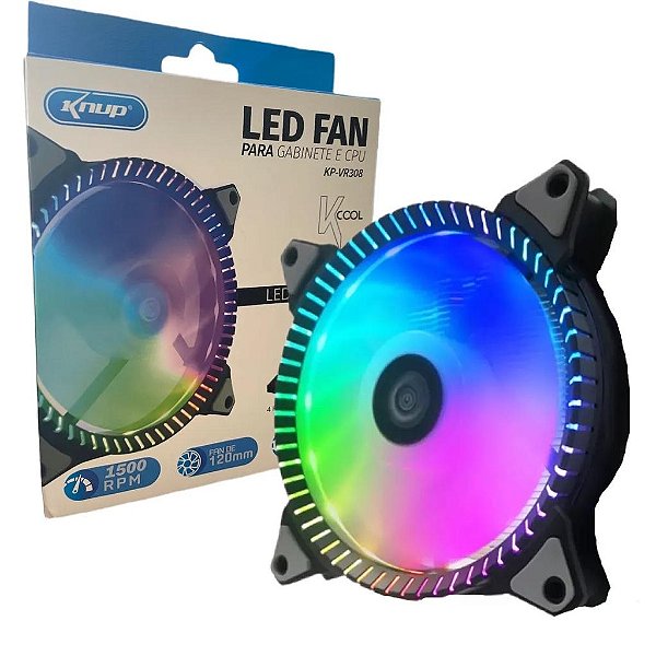 LED FAN PARA GABINETE E CPU KP-VR308