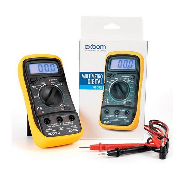 MULTIMETRO DIGITAL PORTATIL LCD EXBOM MD-200L