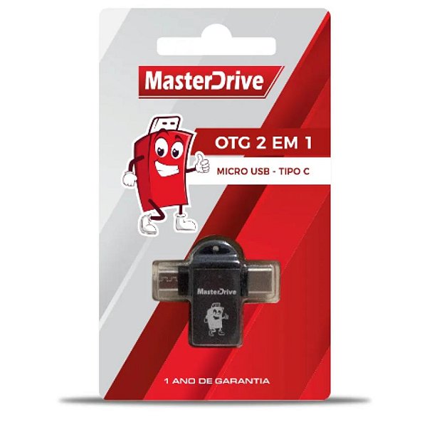 ADAPTADOR OTG 2 EM 1 MASTERDRIVE TIPO-C