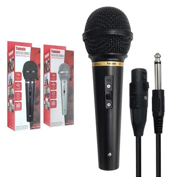 MICROFONE DINÂMICO TOMATE MT-1018