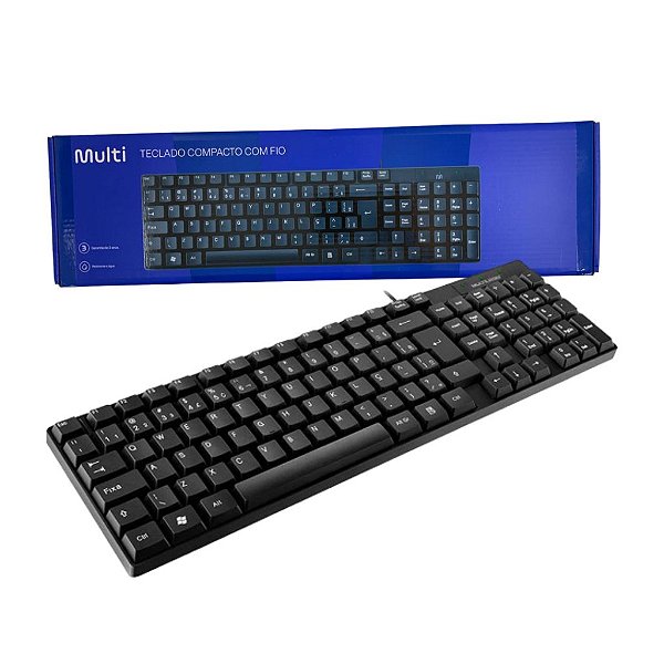 TECLADO C FIO COMPACT USB 120CM RES AGUA TC193