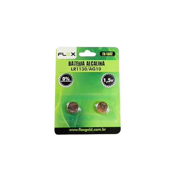 BATERIA LR1130/AG10 2 UNIDADES FLEX FX-LR02