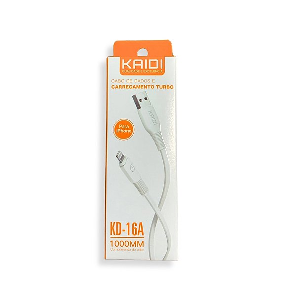 CABO DE DADOS USB PARA LIGHTNING KD-16A