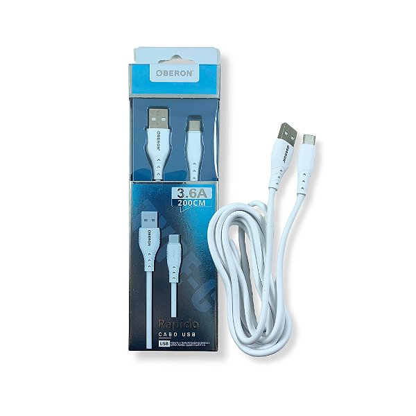CABO USB A X TYPE-C PARA CELULAR 2 MT OBERON - OR-CO09/C2