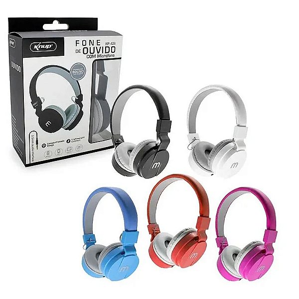 FONE DE OUVIDO HEADPHONE P2 DE 3.5MM KNUP- KP-428