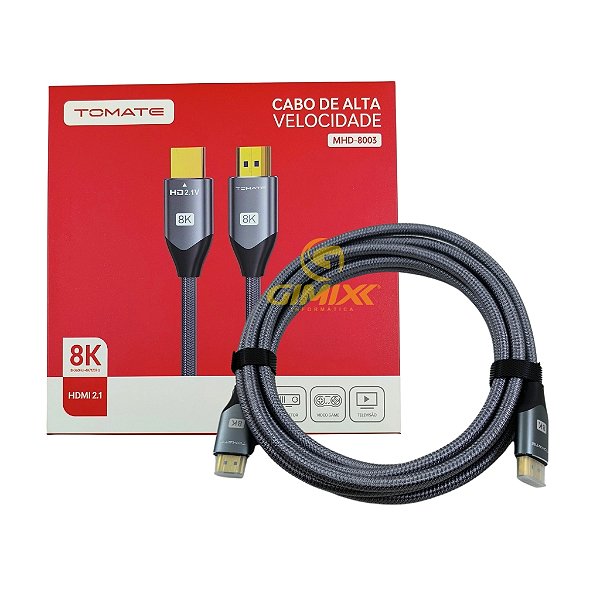 CABO COM CONECTOR HDMI 3MT TOMATE MHD-8003