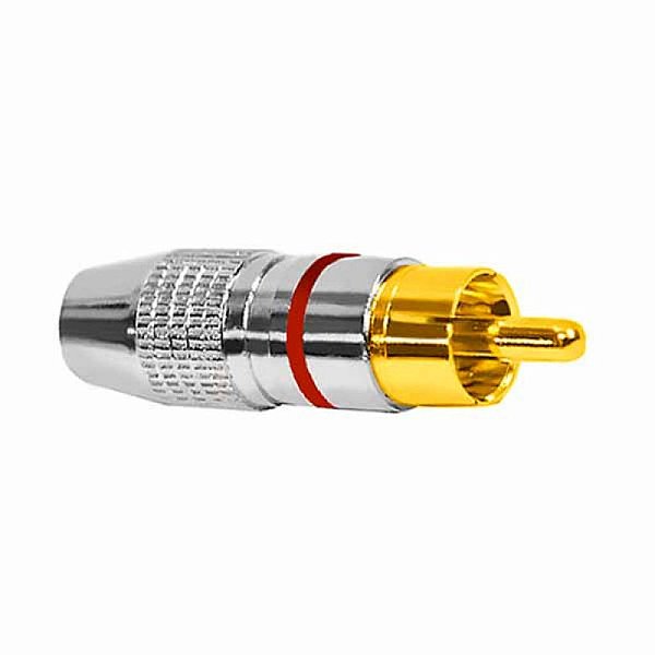 PLUG RCA PROFISSIONAL VERMELHO PGRC0013