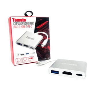 ADAPTADOR USB TYPE C PARA USB TYPE C E HDMI E USB 3.0 MARCA-TOMATE MTC-7106